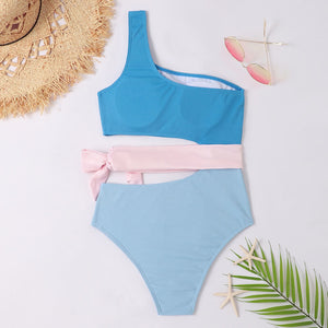 Costume Bicolor Asimmetrico con Laccio