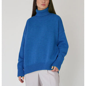 Maglione Donna Elegante Oversize a Collo Alto