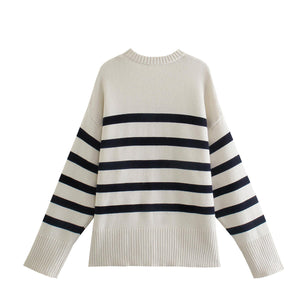 Maglione Donna Oversize Elegante a Righe