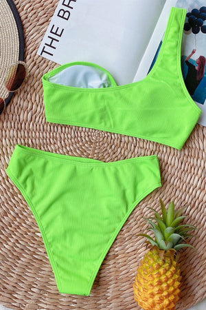 Bikini Diana – Spallina Singola e Slip a Vita Alta Modellante