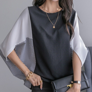 Blusa Elegante Donna Oversize – Stile Moderno con Maniche Ampie a Contrasto Sofia
