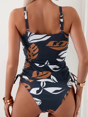 Tankini Venere - Bikini con Stampa Tropicale a Foglie