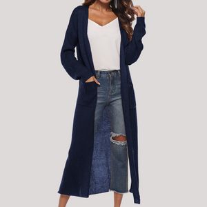 Cardigan Donna Lungo Elegante Alessia – Maglia Morbida e Versatile con Tasche