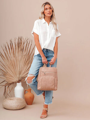 Camicia Donna in Lino a Maniche Corte