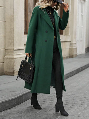 Cappotto Donna Lungo Invernale con Cintura – Doppiopetto Caldo e Slanciante – Vittoria