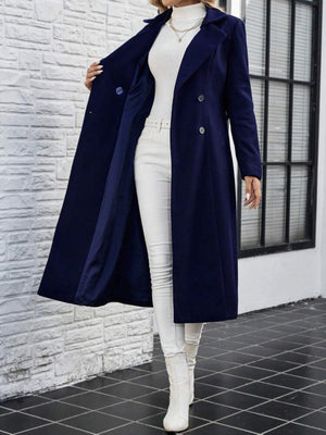 Cappotto Donna Lungo Invernale con Cintura – Doppiopetto Caldo e Slanciante – Vittoria