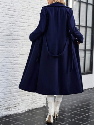 Cappotto Donna Lungo Invernale con Cintura – Doppiopetto Caldo e Slanciante – Vittoria