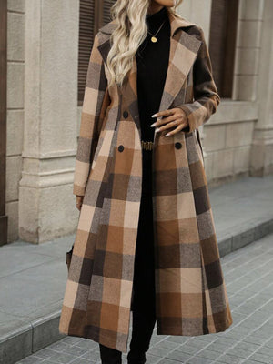 Cappotto Donna Lungo Invernale con Cintura – Doppiopetto Caldo e Slanciante – Vittoria