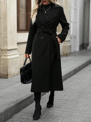 Cappotto Donna Lungo Invernale con Cintura – Doppiopetto Caldo e Slanciante – Vittoria