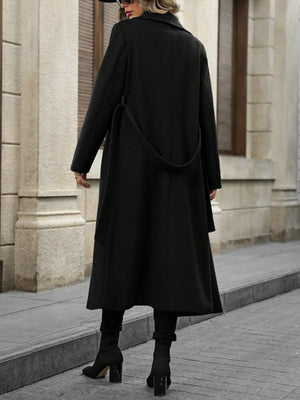 Cappotto Donna Lungo Invernale con Cintura – Doppiopetto Caldo e Slanciante – Vittoria