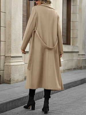 Cappotto Donna Lungo Invernale con Cintura – Doppiopetto Caldo e Slanciante – Vittoria