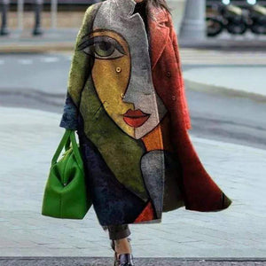 Cappotto Invernale Donna con Stampe Artistiche - Lungo, Caldo e Unico | Vittoria