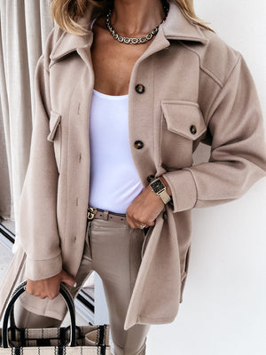 Cappotto Trench Invernale Elegante con Tasche e Cintura – Giulia
