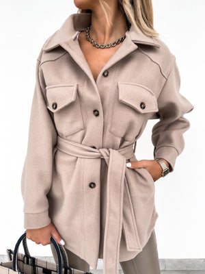Cappotto Trench Invernale Elegante con Tasche e Cintura – Giulia