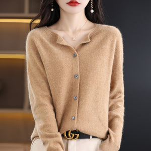 Cardigan Donna Elegante Sofia – Lana e Cashmere Morbido con Bottoni Classici