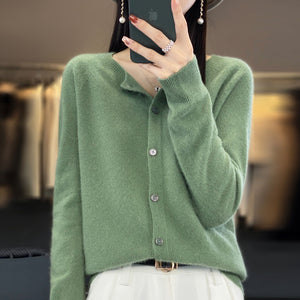 Cardigan Donna Elegante in Lana – Morbido e Termico con Linea Essenziale