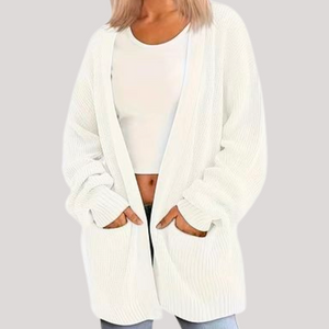 Cardigan Donna Lungo Giorgia – Maglia Morbida con Tasche e Vestibilità Comoda