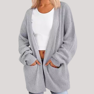 Cardigan Donna Lungo Giorgia – Maglia Morbida con Tasche e Vestibilità Comoda
