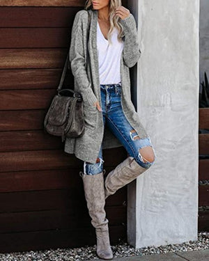 Cardigan Donna Lungo Elegante Evelyn – Morbido, Caldo e Versatile con Tasche