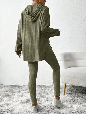 Completo Donna Comodo Casual in Maglia con Felpa Oversize e Leggings – Serena