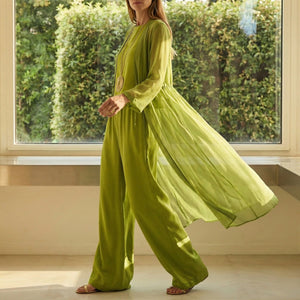 Completo Donna Elegante 3 Pezzi Per Cerimonie e Occasioni Speciali - Fluido e Raffinato con Cardigan Leggero - Alessia