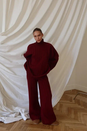 Completo Donna Invernale Elegante con Maglione e Pantaloni – Valentina