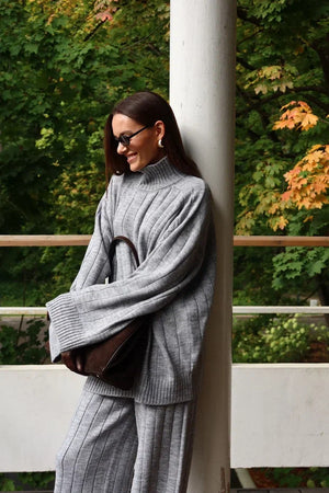 Completo Donna Invernale Elegante con Maglione e Pantaloni – Valentina