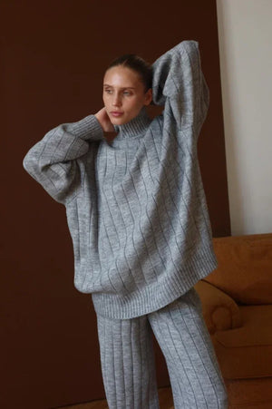 Completo Donna Invernale Elegante con Maglione e Pantaloni – Valentina