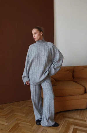 Completo Donna Invernale Elegante con Maglione e Pantaloni – Valentina