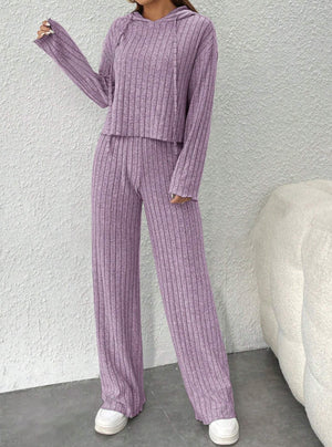 Completo Donna in Maglia con Blusa e Pantaloni Larghi – Emma