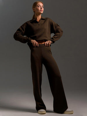 Completo Donna in Maglia con Colletto – Eleganza Minimal e Comfort Premium – Laura