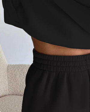 Completo Tuta Donna in Felpa – Collo Alto con Bottoni e Pantalone Jogger – Alessia