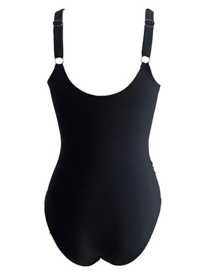 Costume Intero Donna Contenitivo Scollo a Cuore Drappeggiato