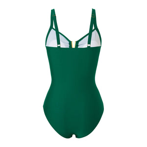 Costume Intero Modellante Elegante – Push Up con Ferretto e Dettaglio Dorato