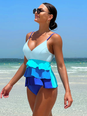Tankini Ondina Modellante – Costume da Bagno con Balze