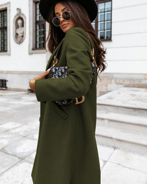 Cappotto Elegante con Collo Revers e Chiusura a Bottone - Giulia