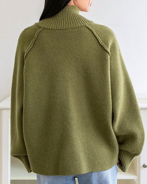 Giacca Donna Elegante Sofia – Modello Lungo con Cerniera e Collo Alto Morbido