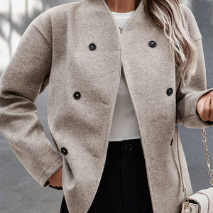 Giacca Elegante Donna Doppiopetto in Lana di Qualità – Chiara