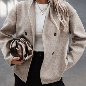 Giacca Elegante Donna Doppiopetto in Lana di Qualità – Chiara