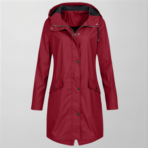 Giacca Impermeabile Donna con Cappuccio – Eleganza Funzionale e Protezione Antipioggia – Stella