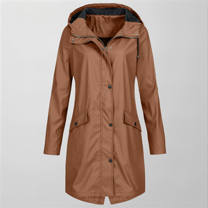 Giacca Impermeabile Donna con Cappuccio – Eleganza Funzionale e Protezione Antipioggia – Stella