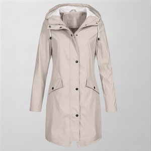 Giacca Impermeabile Donna con Cappuccio – Eleganza Funzionale e Protezione Antipioggia – Stella