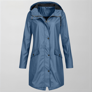 Giacca Impermeabile Donna con Cappuccio – Eleganza Funzionale e Protezione Antipioggia – Stella