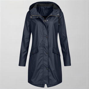 Giacca Impermeabile Donna con Cappuccio – Eleganza Funzionale e Protezione Antipioggia – Stella