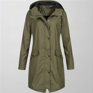 Giacca Impermeabile Donna con Cappuccio – Leggera e Antipioggia – Valentina
