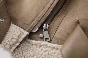 Giacca Invernale Donna in Pile Sherpa – Calore Morbido e Stile Raffinato – Caterina