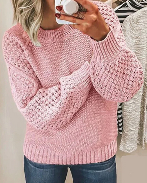 Maglione Donna Elegante con Maniche a Palloncino e Lavorazione a Maglia – Alessia