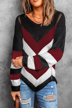 Maglione Donna Invernale a Chevron – Morbido e Caldo a Maglia – Veronica