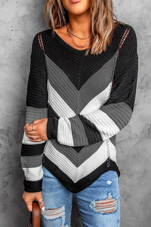 Maglione Donna Invernale a Chevron – Morbido e Caldo a Maglia – Veronica
