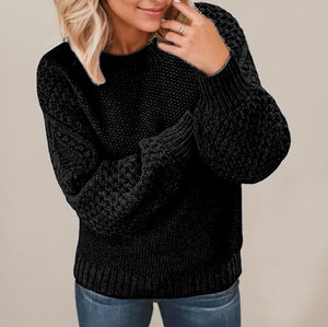 Maglione Donna a Maglia Grossa con Maniche a Palloncino – Texture e Comfort – Chiara
